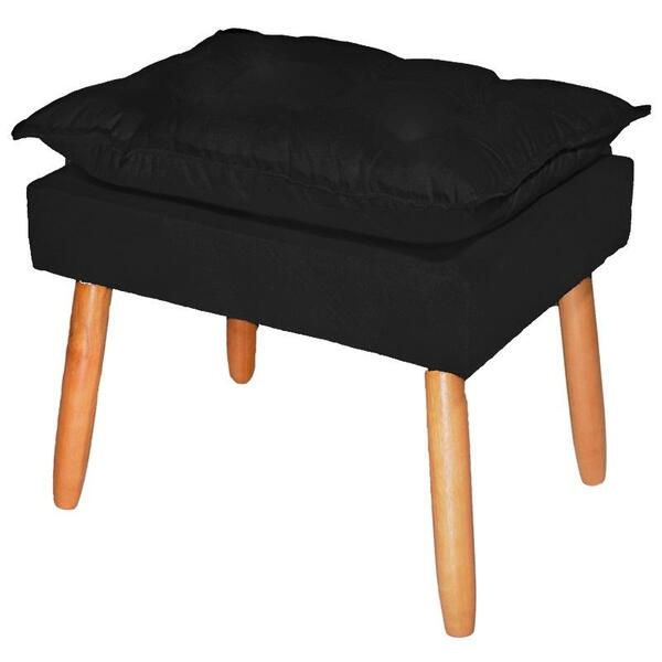 Puff Decorativo E Moderno Opala Com Pés Palito Em Veludo