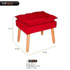 Puff Decorativo E Moderno Opala Com Pés Palito Em Veludo