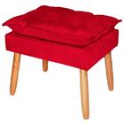 Puff Decorativo E Moderno Opala Com Pés Palito Em Veludo