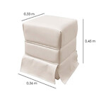 Puff Decorativo Eliza Corano Bege - Speciale Home