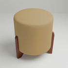 Puff Decorativo Eloah Redondo Assento Extra Para Sala Quarto