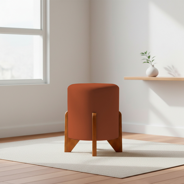 Puff Decorativo Eloah Redondo Assento Extra Para Sala Quarto