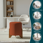 Puff Decorativo Eloah Redondo Assento Extra Para Sala Quarto