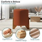 Puff Decorativo Eloah Redondo Assento Extra Para Sala Quarto