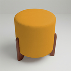 Puff Decorativo Eloah Redondo Assento Extra Para Sala Quarto