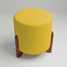 Puff Decorativo Eloah Redondo Assento Extra Para Sala Quarto