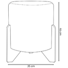 Puff Decorativo Eloah Redondo Assento Extra Para Sala Quarto