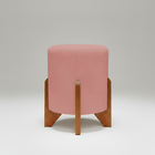 Puff Decorativo Eloah Redondo Assento Extra Para Sala Quarto