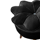 Puff Decorativo Floratta Veludo Preto - Star Confort