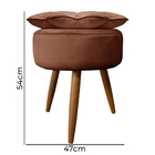 Puff Decorativo Floratta Veludo Terracota - Star Confort