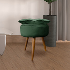 Puff Decorativo Floratta Veludo Verde - Star Confort