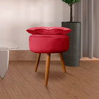 Puff Decorativo Floratta Veludo Vermelho - Speciale Home