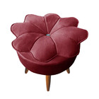 Puff Decorativo Floratta Veludo Vinho - Speciale Home