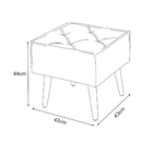 Puff Decorativo Florença Pés Palito Madeira Veludo Terracota