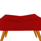 Puff Decorativo Gabriela Suede Pes Castanho - Ssx Multicoisas