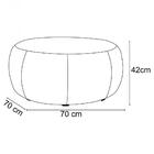 Puff Decorativo Golf 70cm C-03 Corano Cinza Domi