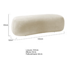 Puff Decorativo Itália 100cm Sala Escritorio Luxo Linho - Ama