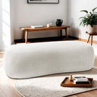 Puff Decorativo Itália 120cm Sala Escritorio Luxo Bouclé - Am