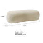 Puff Decorativo Itália 120cm Sala Escritorio Luxo Bouclé - Do