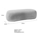 Puff Decorativo Itália 120cm Sala Escritorio Luxo Linho - Doc