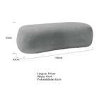 Puff Decorativo Itália 140cm Sala Escritorio Luxo Bouclé - Am