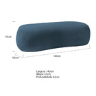 Puff Decorativo Itália 140cm Sala Escritorio Luxo Linho - Ama