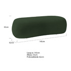 Puff Decorativo Itália 140cm Sala Escritorio Luxo Linho - Ama