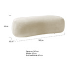 Puff Decorativo Itália 140cm Sala Escritorio Luxo Linho - Doc