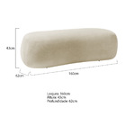 Puff Decorativo Itália 160cm Sala Escritorio Luxo Bouclé - Do