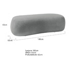 Puff Decorativo Itália 180cm Sala Escritorio Luxo Bouclé - Am