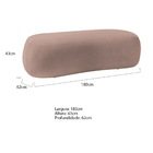 Puff Decorativo Itália 180cm Sala Escritorio Luxo Linho - Ama