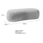 Puff Decorativo Itália 180cm Sala Escritorio Luxo Linho - Ama