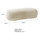 Puff Decorativo Itália 180cm Sala Escritorio Luxo Linho - Doc