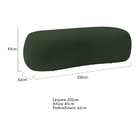 Puff Decorativo Itália 200cm Sala Escritorio Luxo Linho - Ama