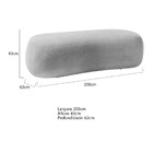 Puff Decorativo Itália 200cm Sala Escritorio Luxo Linho - Ama