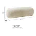 Puff Decorativo Itália 200cm Sala Escritorio Luxo Linho - Ama