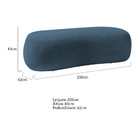 Puff Decorativo Itália 200cm Sala Escritorio Luxo Linho - Doc