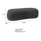 Puff Decorativo Itália 200cm Sala Escritorio Luxo Linho - Doc