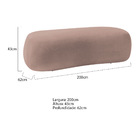 Puff Decorativo Itália 200cm Sala Escritorio Luxo Linho - Doc