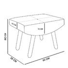 Puff Decorativo Josy Pés Palito Suede Marrom – D'rossi