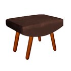 Puff Decorativo Josy Pés Palito Suede Marrom – D'rossi