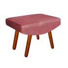 Puff Decorativo Josy Pés Palito Suede Rose – D'rossi