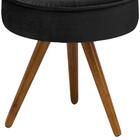 Puff Decorativo Julia Redondo Suede Preto Drossi