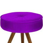 Puff Decorativo Julia Redondo Suede Roxo - D'rossi