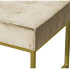 Puff Decorativo Karina Base Gold Veludo Bege - Montanaris Dec