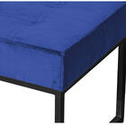 Puff Decorativo Karina Base Preta Veludo Azul Marinho - Monta