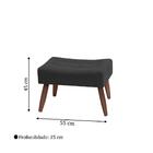 Puff Decorativo Karol Murano Móveis Cinza