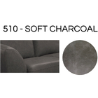 Puff Decorativo Laura 65cm Couro Cinza - Sallar Home