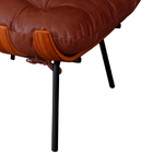 Puff Decorativo Laura 65cm Couro Marrom Avermelhado - Sallar