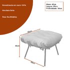 Puff Decorativo Laura 65cm Couro Preto - Sallar Home